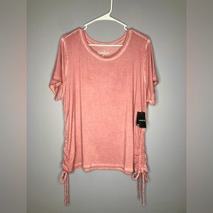 SOLD!!! - NWT Beautiful Mauve Wash Side Tie Cinched Love Sick Tee Torrid Size 3X